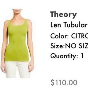 Citron Theory Tank Top - No Size